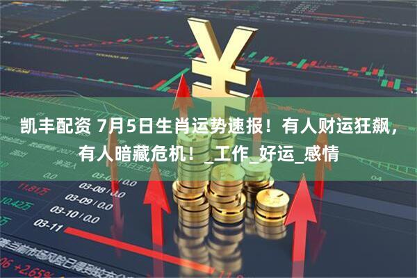 凯丰配资 7月5日生肖运势速报！有人财运狂飙，有人暗藏危机！_工作_好运_感情
