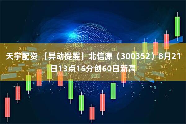 天宇配资 【异动提醒】北信源（300352）8月21日13点16分创60日新高
