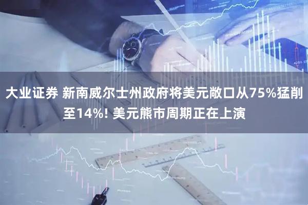 大业证券 新南威尔士州政府将美元敞口从75%猛削至14%! 美元熊市周期正在上演